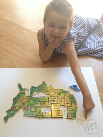 Natalie LOVES puzzles (especially of the USA), so we used this to show people where we hadn’t gotten letters/dollars from so that we could complete the puzzle! In the end we got letters from every state (and a few different countries)!